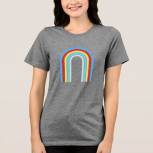 Summer Women's  Elegant Boho  Rainbow Tri-Blend Shirt