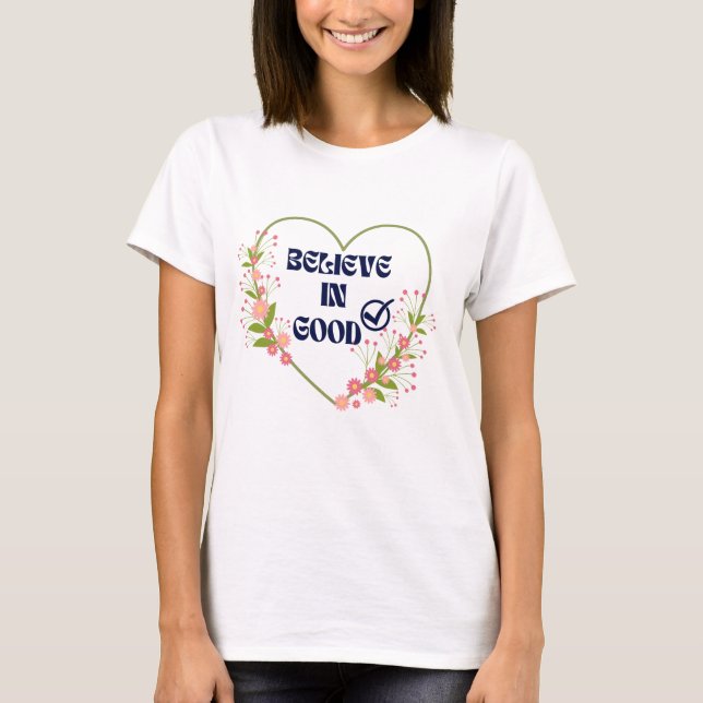 Summer Women's Floral Heart  Quote B I G Clothing T-Shirt (Front)