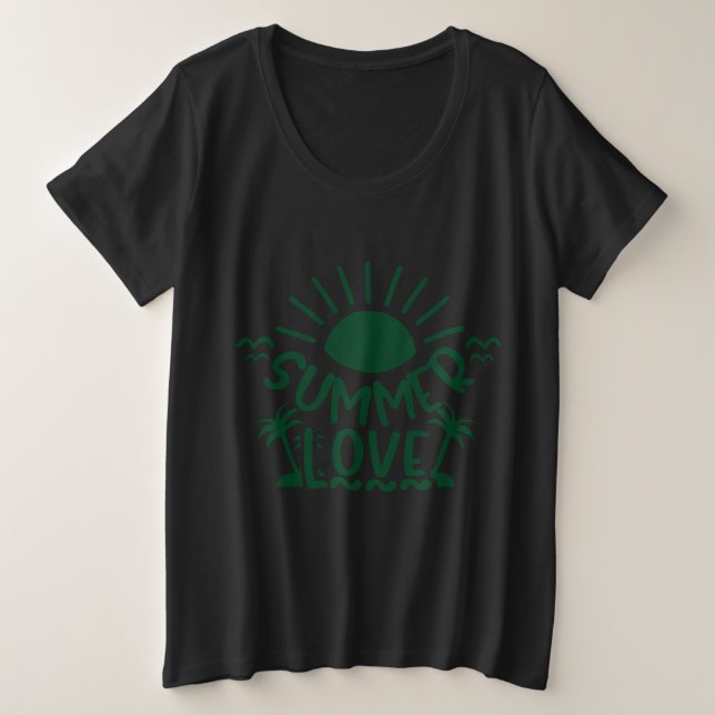 Summer Women's Plus Size  T-Shirt (Design Front)