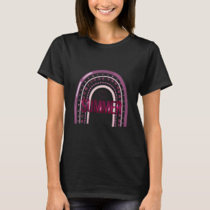 Summer Women's Purple Black Boho T-Shirt