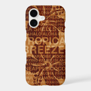 Summer Words Hawaiian Hibiscus Faux Wood