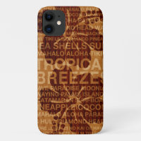 Summer Words Hawaiian Hibiscus Faux Wood