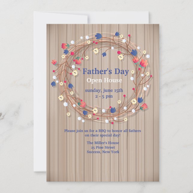 Summer Wreath Invitation (Front)