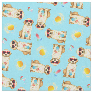 Summer Yellow Lab Fabric
