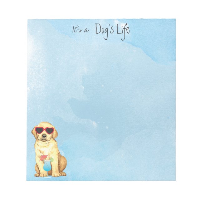 Summer Yellow Lab Notepad (Front)