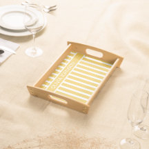 Summer Yellow Striped Customisable Name 