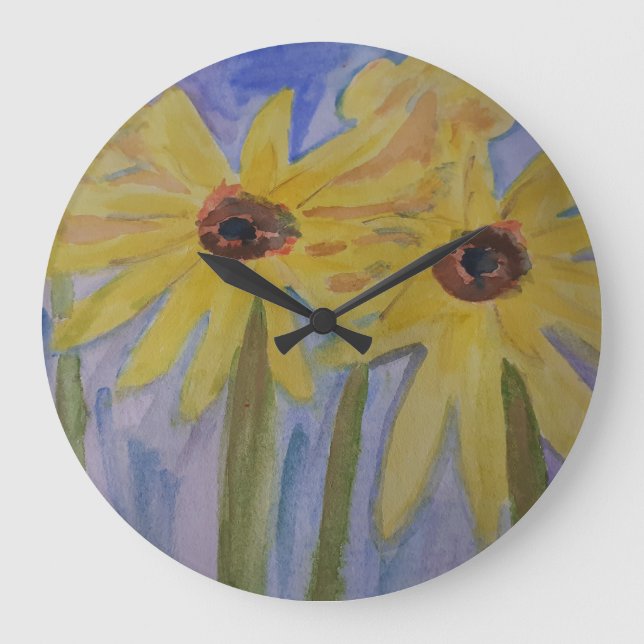 Summer Yellow Sunflower Clock (Front)