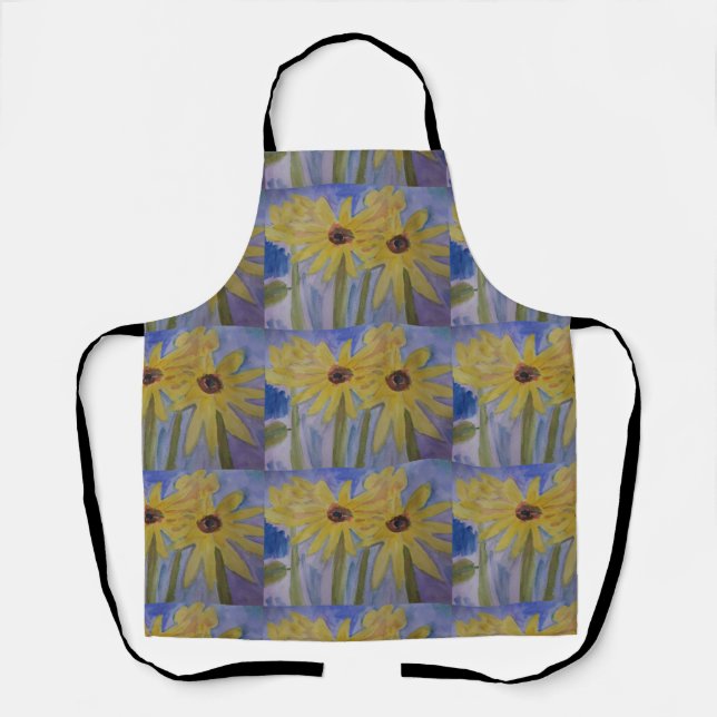 Summer Yellow Sunflowers Apron (Front)