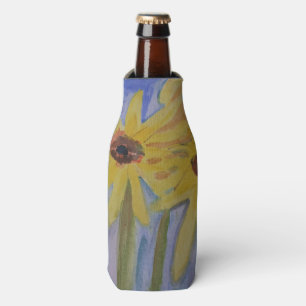Summer Yellow Sunflowers Bottle Cooler