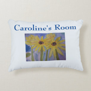 Summer Yellow Sunflowers Personalised Decorative Cushion