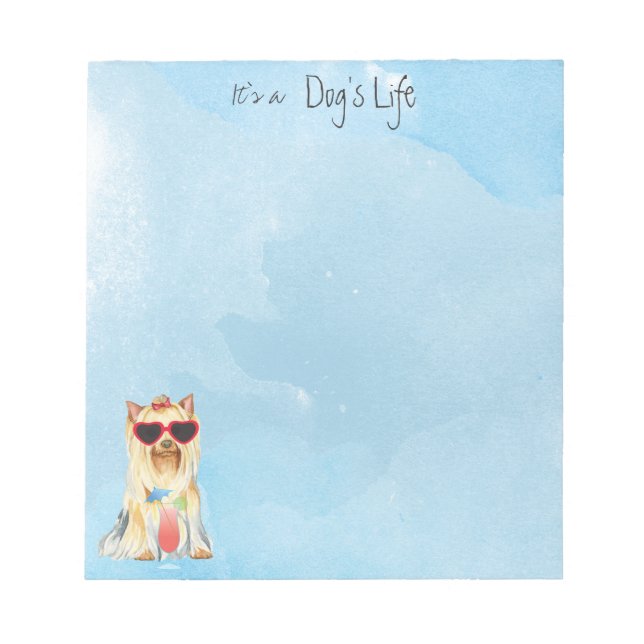 Summer Yorkie Notepad (Front)