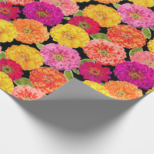 Summer Zinnias Wrapping Paper