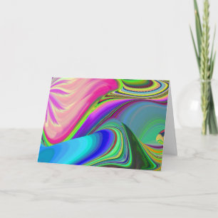 Summerfeeling , Abstract 3D Rainbowart Card
