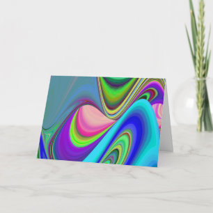 Summerfeeling , Abstract 3D Rainbowart Card