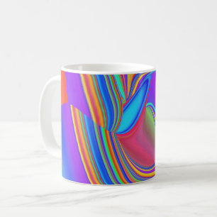 Summerfeeling , Abstract 3D Rainbowart Coffee Mug
