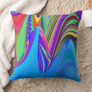 Summerfeeling , Abstract 3D Rainbowart Cushion