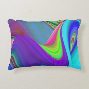 Summerfeeling , Abstract 3D Rainbowart Decorative Cushion