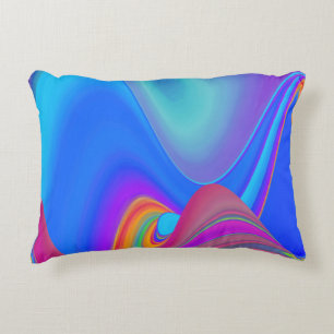 Summerfeeling , Abstract 3D Rainbowart Decorative Cushion