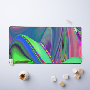Summerfeeling , Abstract 3D Rainbowart Desk Mat