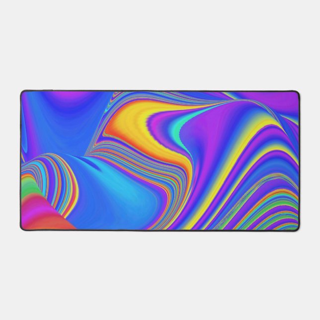 Summerfeeling , Abstract 3D Rainbowart Desk Mat (Front)