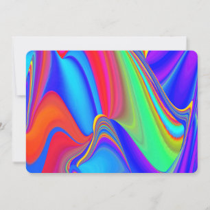 Summerfeeling , Abstract 3D Rainbowart Invitation