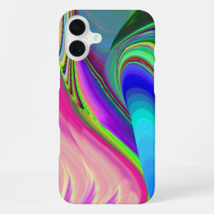 Summerfeeling , Abstract 3D Rainbowart iPhone 16 Plus Case