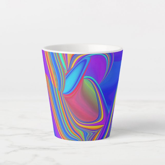 Summerfeeling , Abstract 3D Rainbowart Latte Mug (Front)