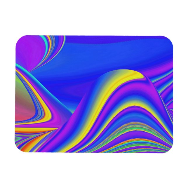 Summerfeeling , Abstract 3D Rainbowart Magnet (Horizontal)