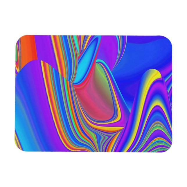 Summerfeeling , Abstract 3D Rainbowart Magnet (Horizontal)