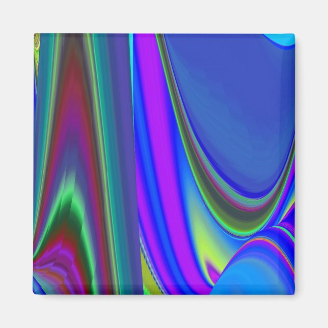 Summerfeeling , Abstract 3D Rainbowart Magnet (Front)