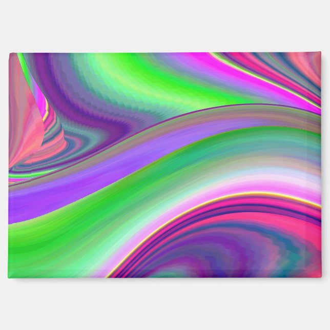 Summerfeeling , Abstract 3D Rainbowart Magnet (Front)