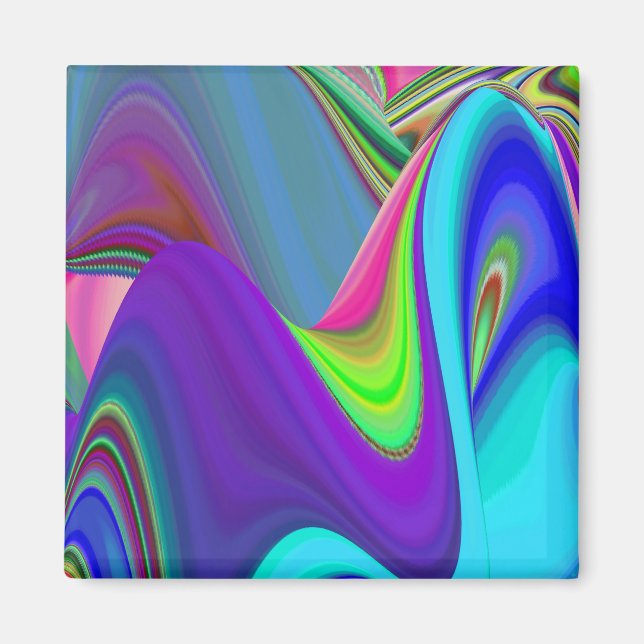 Summerfeeling , Abstract 3D Rainbowart Magnet (Front)