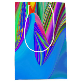 Summerfeeling , Abstract 3D Rainbowart Medium Gift Bag