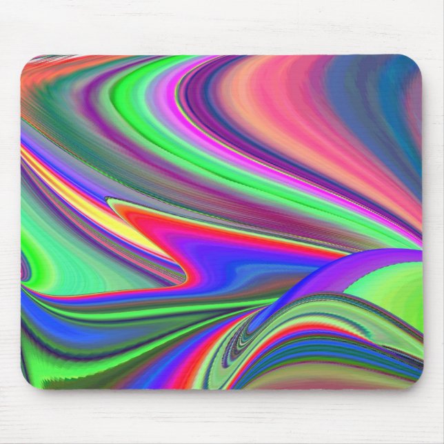 Summerfeeling , Abstract 3D Rainbowart Mouse Pad (Front)