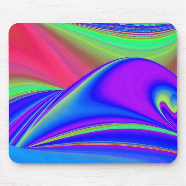 Summerfeeling , Abstract 3D Rainbowart Mouse Pad (Front)