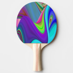 Summerfeeling , Abstract 3D Rainbowart Ping Pong Paddle