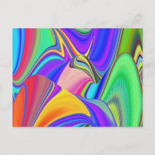 Summerfeeling , Abstract 3D Rainbowart Postcard