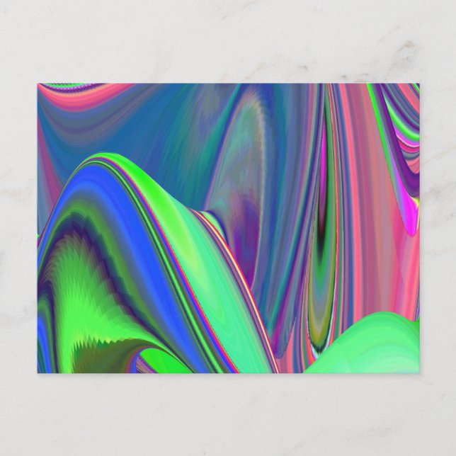 Summerfeeling , Abstract 3D Rainbowart Postcard (Front)