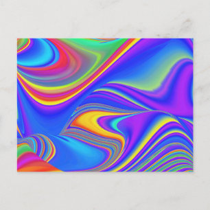Summerfeeling , Abstract 3D Rainbowart Postcard