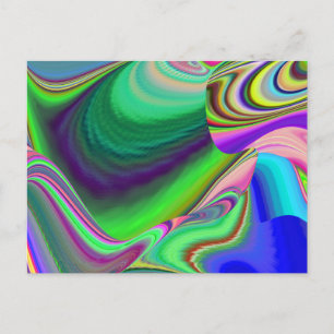 Summerfeeling , Abstract 3D Rainbowart Postcard