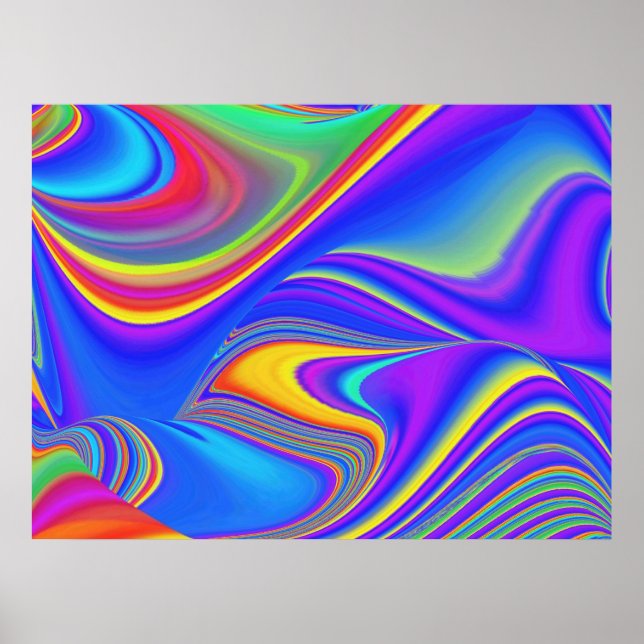 Summerfeeling , Abstract 3D Rainbowart Poster (Front)