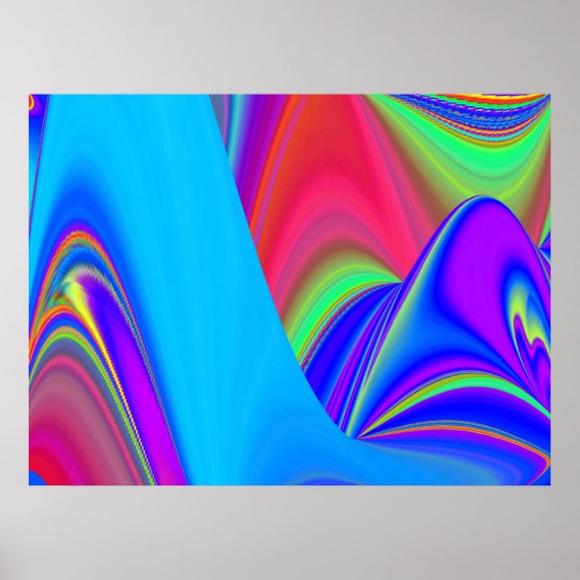 Summerfeeling , Abstract 3D Rainbowart Poster (Front)