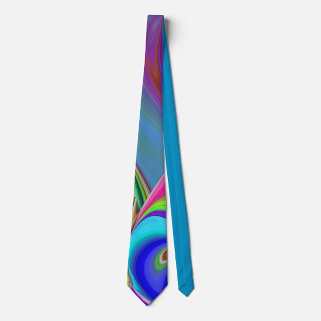 Summerfeeling , Abstract 3D Rainbowart Tie (Front)