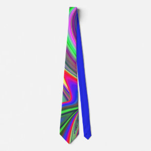 Summerfeeling , Abstract 3D Rainbowart Tie