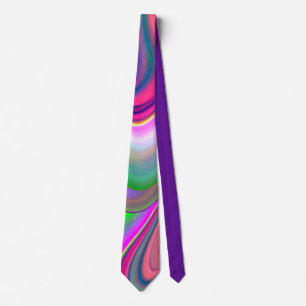 Summerfeeling , Abstract 3D Rainbowart Tie
