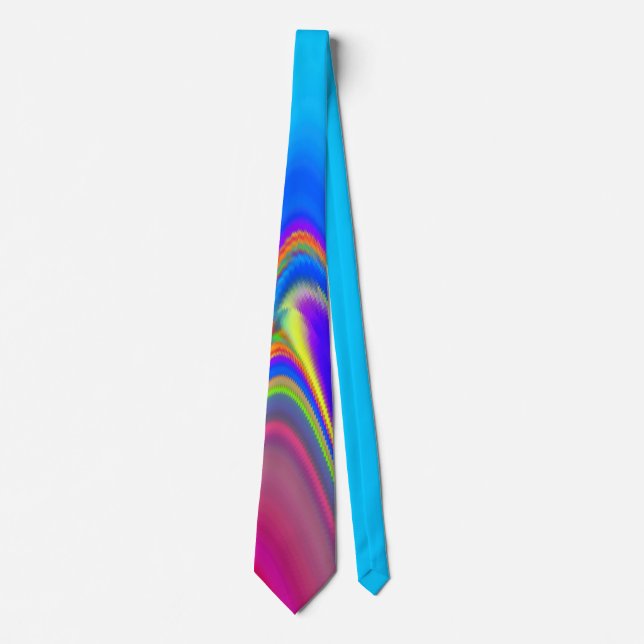 Summerfeeling , Abstract 3D Rainbowart Tie (Front)