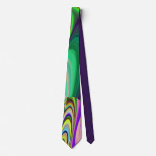 Summerfeeling , Abstract 3D Rainbowart Tie