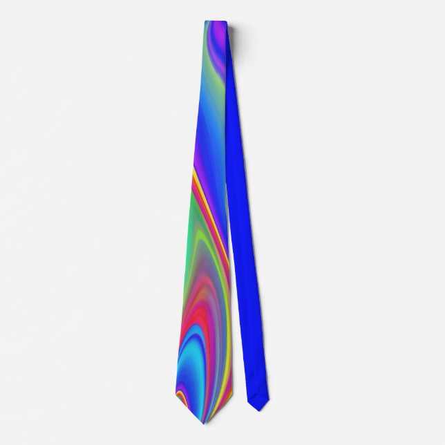 Summerfeeling , Abstract 3D Rainbowart Tie (Front)
