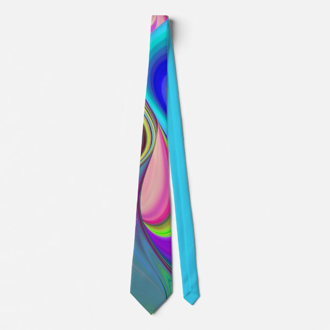 Summerfeeling , Abstract 3D Rainbowart Tie (Front)