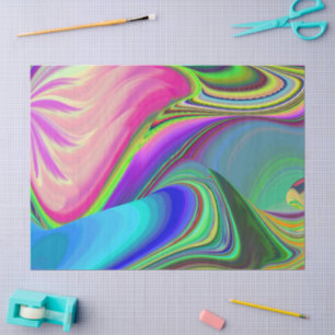 Summerfeeling , Abstract 3D Rainbowart Tissue Paper